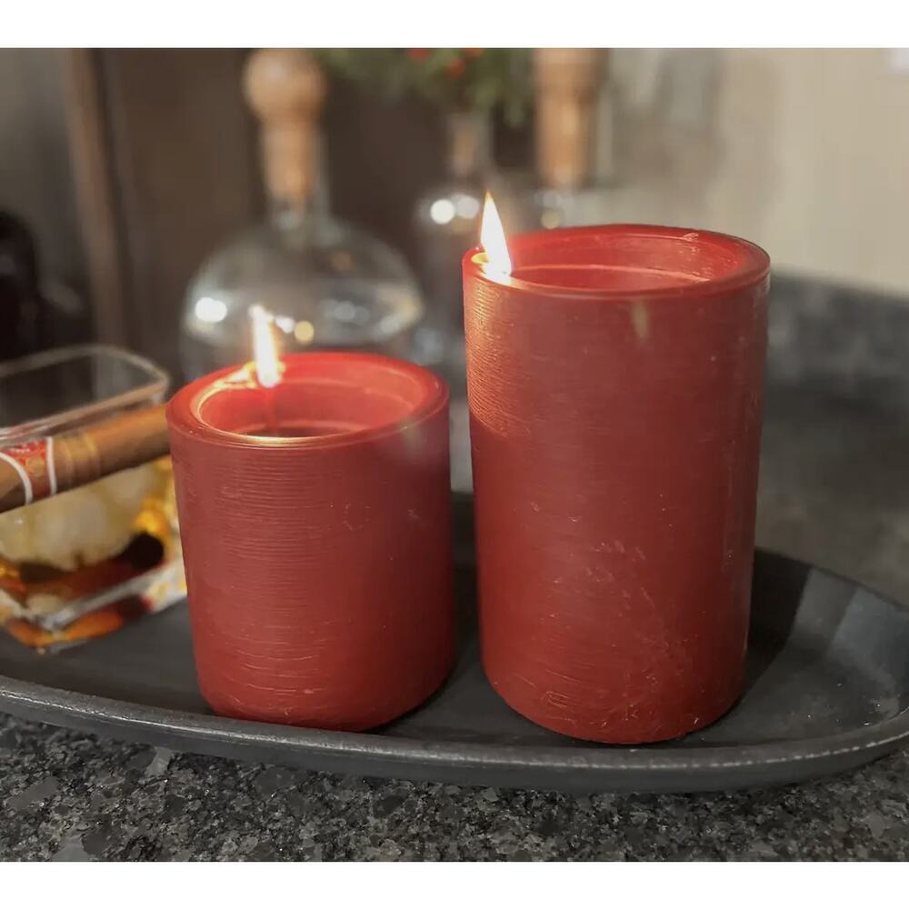 Spiral Light Candle Old Fashion 4x4 Round 30hr Burn -Brand New Medium
